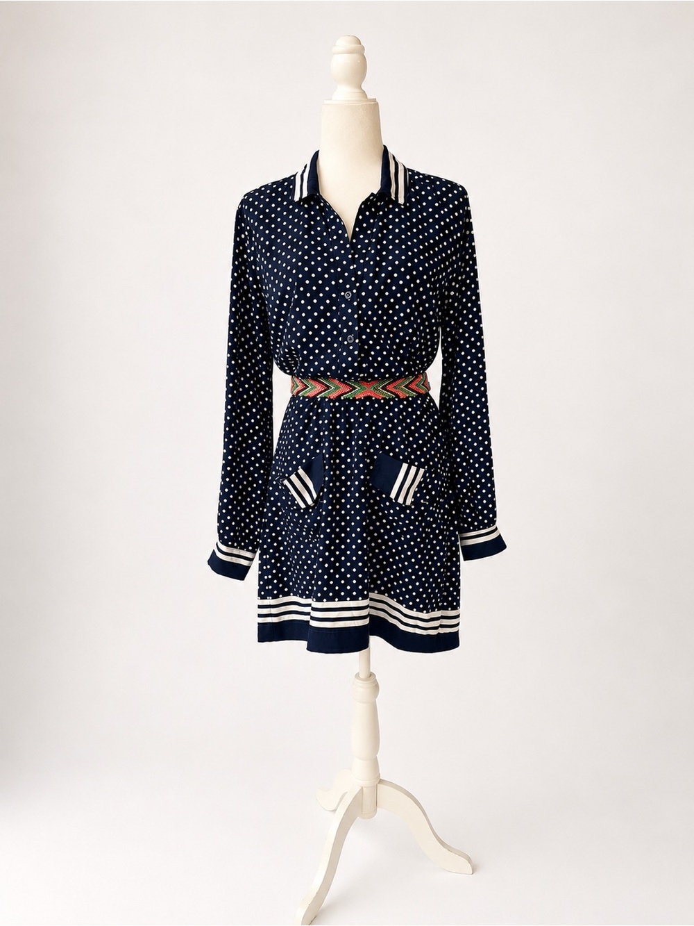 Alicia Bilbao Polka Dot Shirt Dress | Designer Tunic Dress